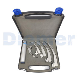 Laringoscopio Luz Convencional Stainless Acero Inoxidable Estuche 5 Palas